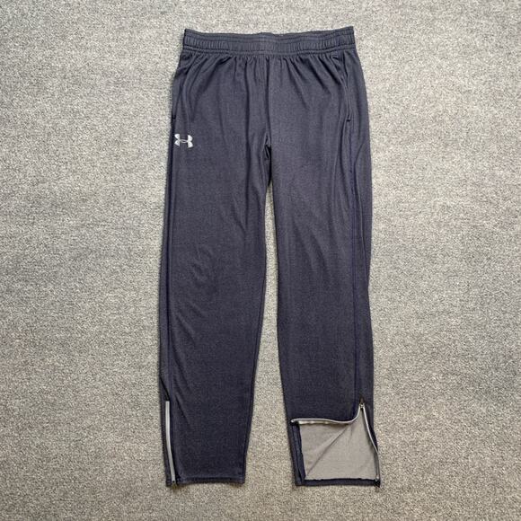 Under Armour Training Pants Mens L Large Navy Tech Loose Heatgear Sweatpants - Picture 2 of 13